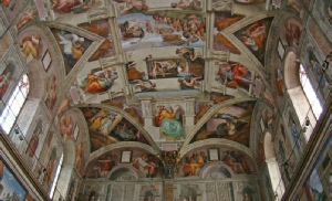 picture of the ceiling in the sistine chapel